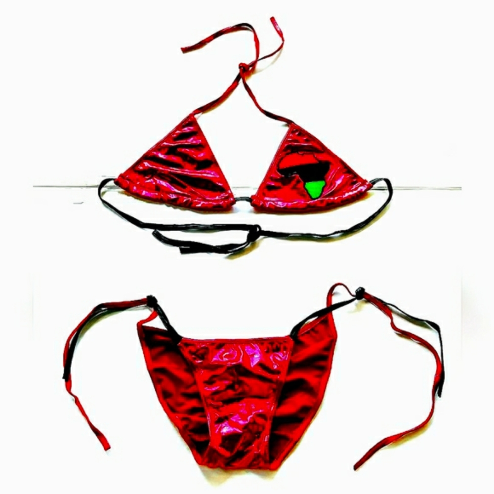 NEW African Print Bikini Set! Ethnic Cultural Tribal Swimwear. RBG Africa Rasta
